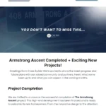 Armstrong Ascent completed: High-end development ready for homeowners, new projects ahead.