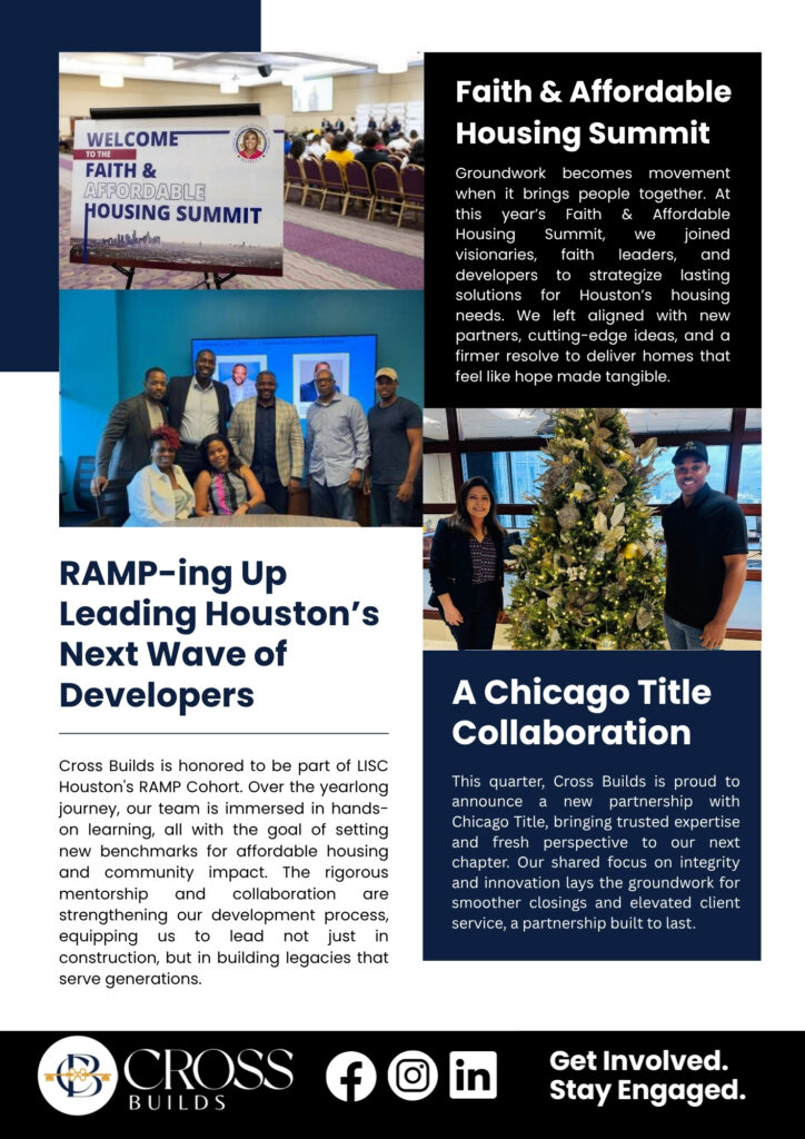 Cross Builds Newsletter — Faith & Affordable Housing Summit, LISC RAMP Cohort, and Chicago Title partnership update.